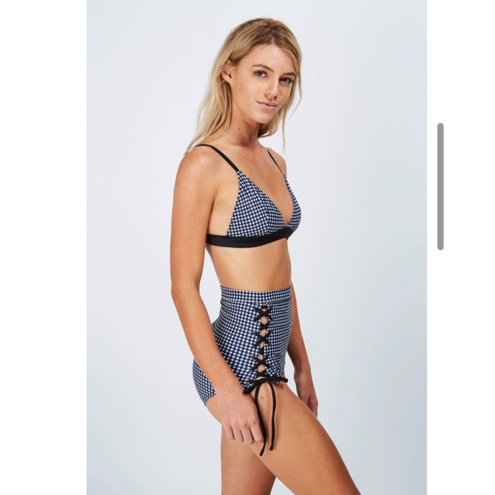 DAZE DAYZ GINGHAM CHECK_LACE UP HIGH BOTTOM